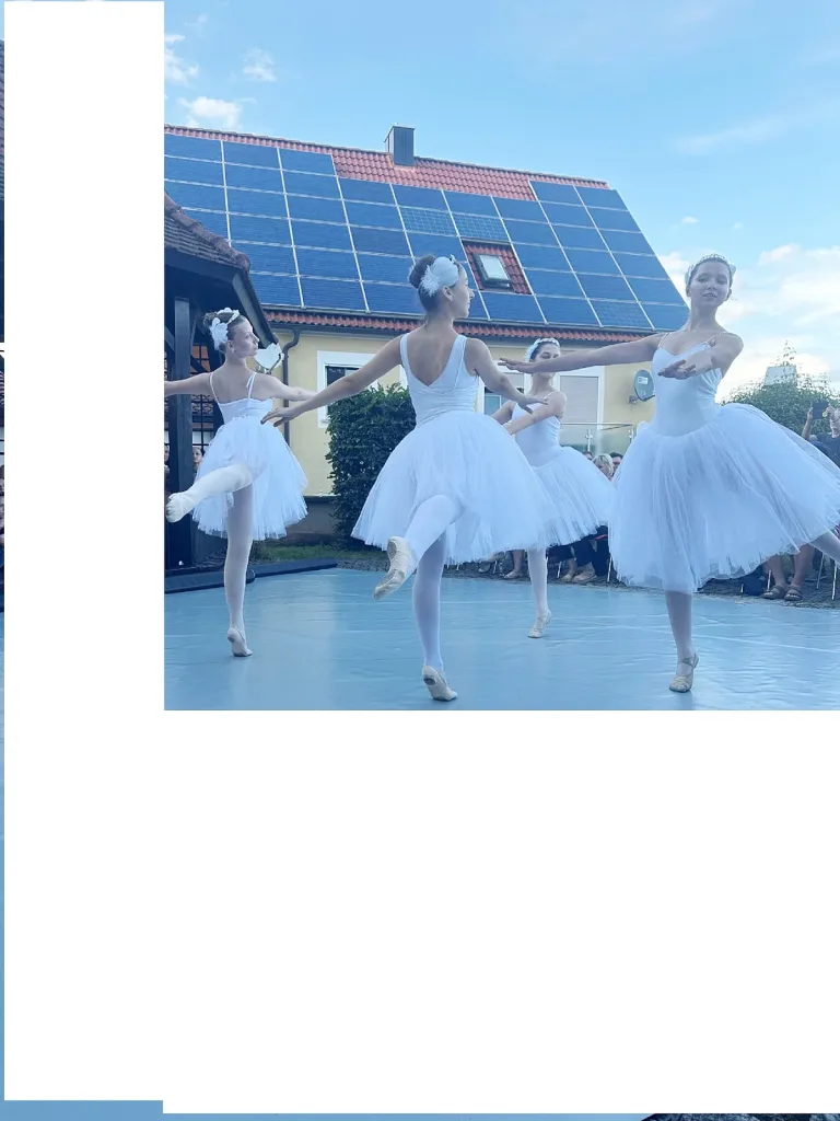 Abendeinstimmung im Schlossgarten heute: „Bunter Ballettabend!“ (Quelle: Markt Pleinfeld)