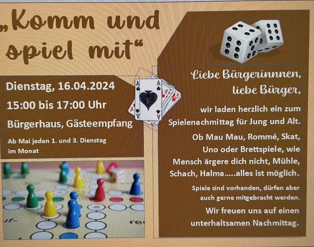 „Komm und spiel mit“ (Quelle: Markt Pleinfeld)