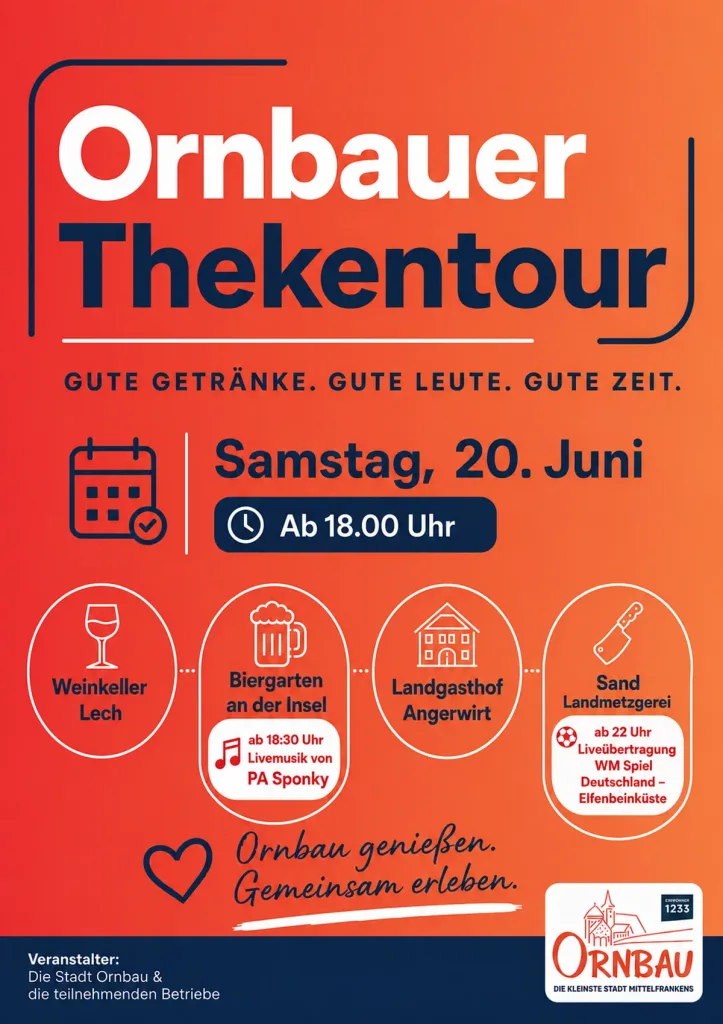 Ornbauer Thekentour (Quelle: Tourismusverband Fränkisches Seenland)