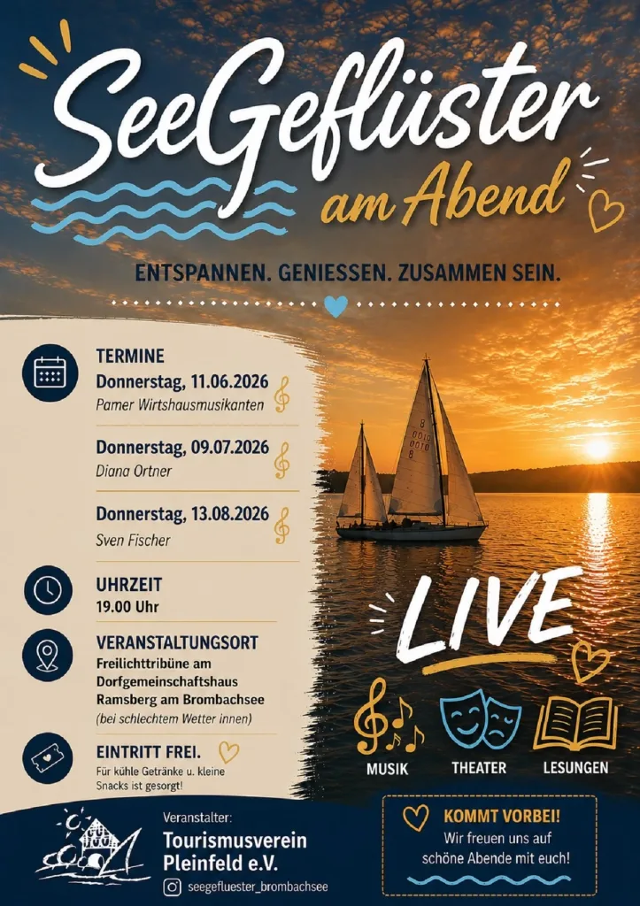 Seegeflüster am Abend (Quelle: Markt Pleinfeld)