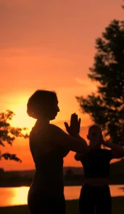 Sonnenuntergangs-Entspannung am Brombachsee-Herz (Quelle: Spalt Tourismus)
