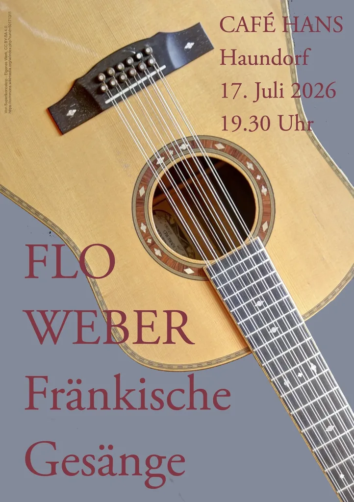 Der fränkische Liedermacher Flo Weber kommt (Quelle: Tourismusverband Fränkisches Seenland)