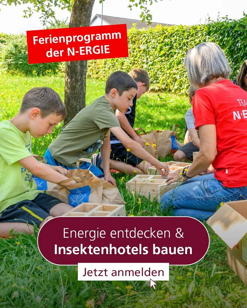 Wir bauen ein Bienenhotel und erforschen die erneuerbaren Energien (Quelle: Tourismusverband Fränkisches Seenland)