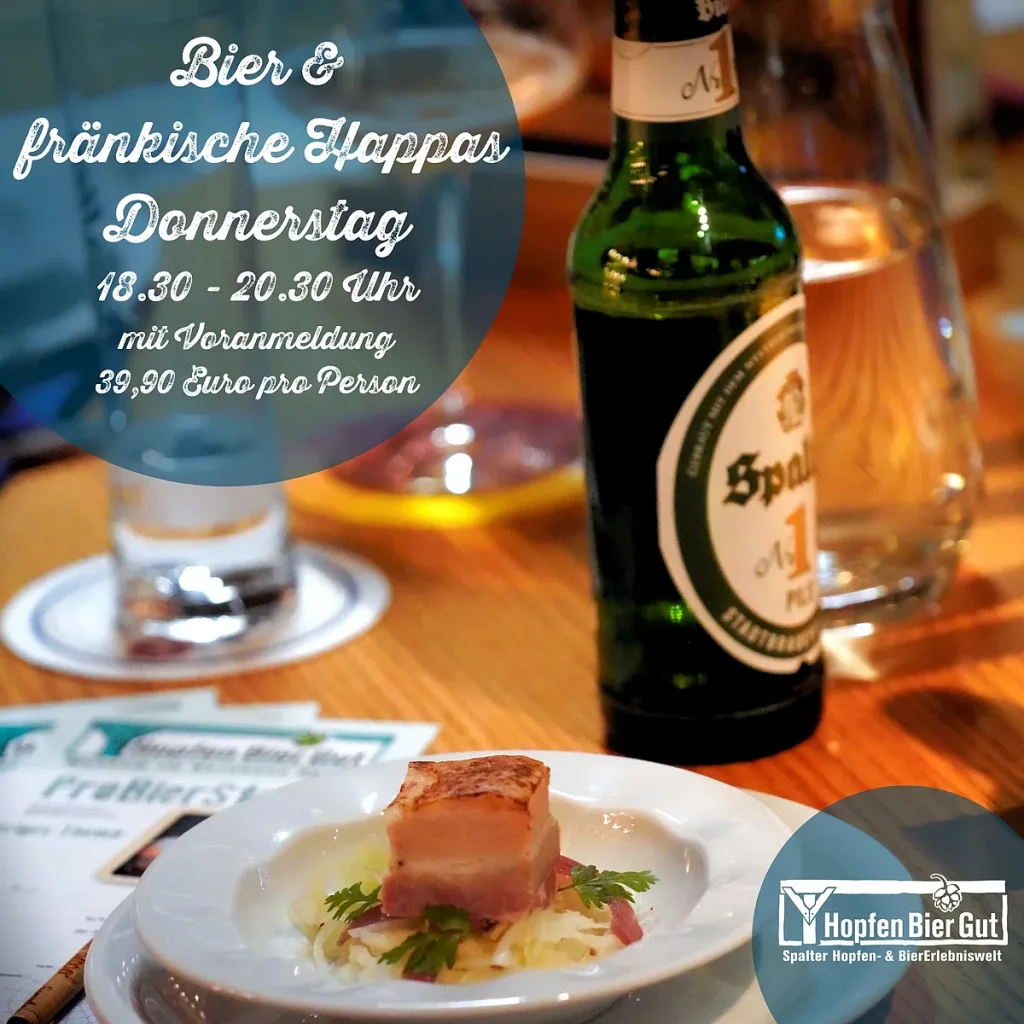 Bier & fränkische Happas (Quelle: Zweckverband Brombachsee)