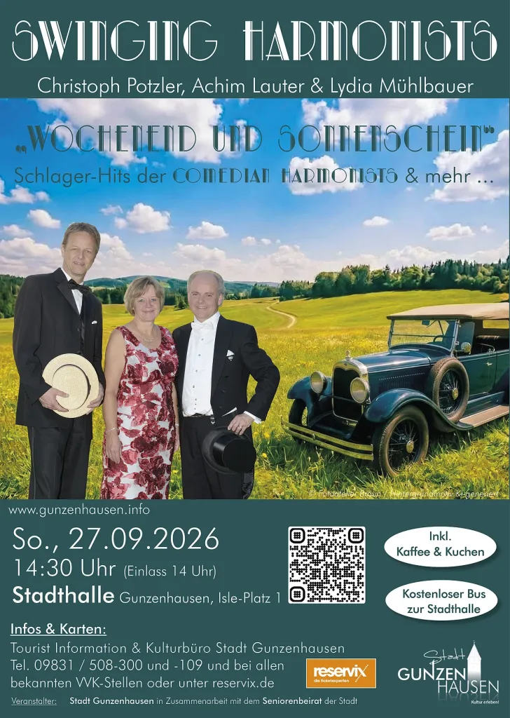 Swinging Harmonists - „Wochenend und Sonnenschein“ (Quelle: Tourismusverband Fränkisches Seenland)
