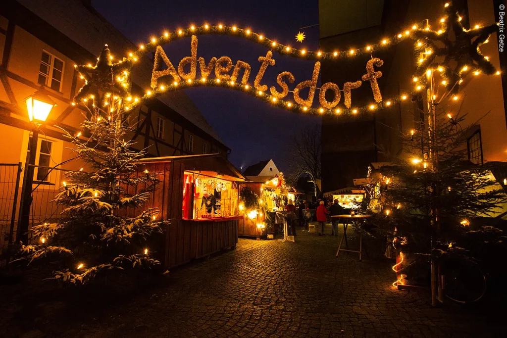 Vereinsbude im Advent (Quelle: Tourismusverband Fränkisches Seenland)