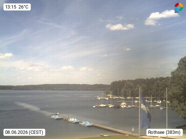 Live-Webcam: Rothsee Seezentrum Heuberg