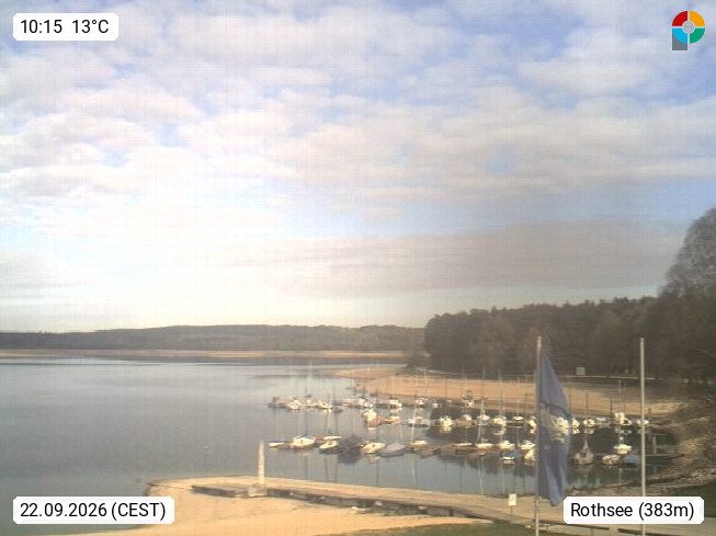 Live-Webcam: Rothsee Seezentrum Heuberg