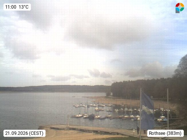 Live-Webcam: Rothsee Seezentrum Heuberg