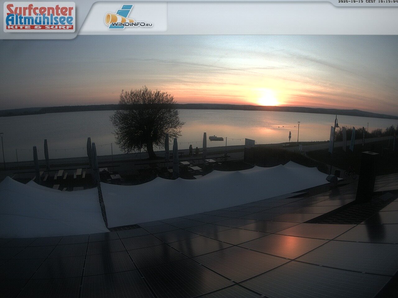 Webcam des Surfcenters am Altmühlsee.