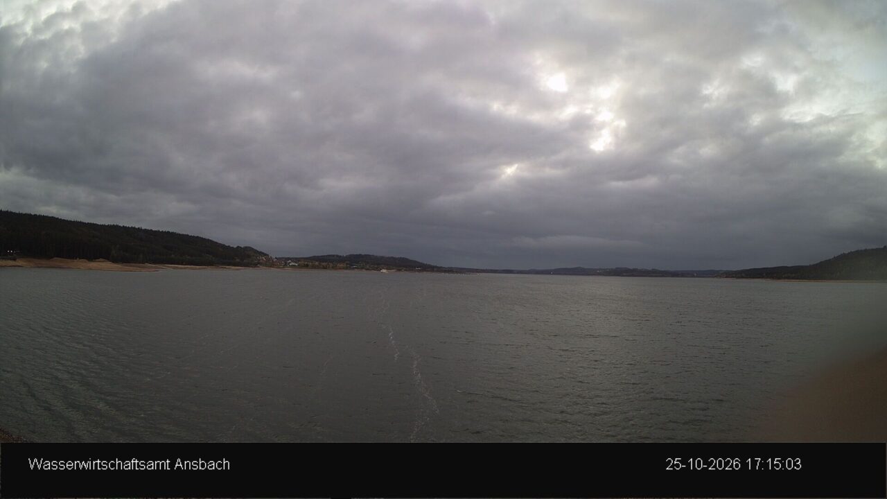 Webcam des Wasserwirtschaftsamts Ansbach an der Überleitung Donau-Main.
