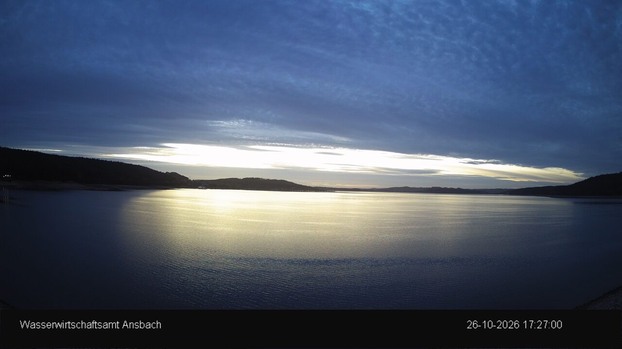 Webcam des Wasserwirtschaftsamts Ansbach an der Überleitung Donau-Main.
