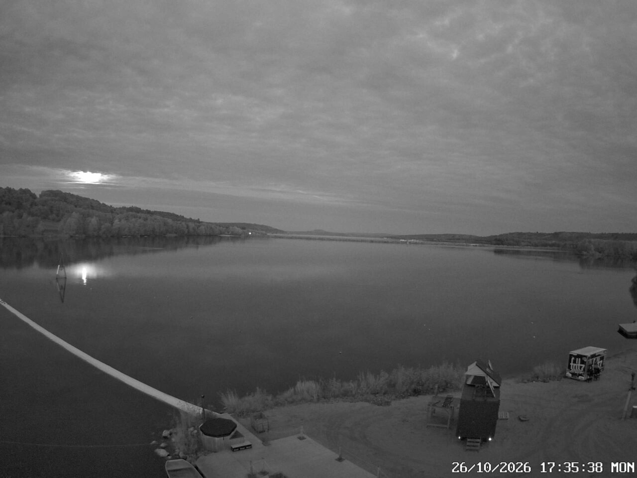 Webcam des Wakeparks Brombachsee an der Badehalbinsel Absberg (Kleiner Brombachsee).